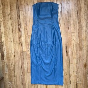 Strapless Leather Tube Dress